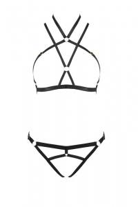 Harness Ouvert Set in schwarz