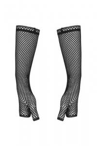 Lange Strick Handschuhe schwarz