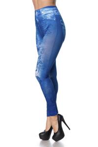 Leggings in Jeansoptik in blau
