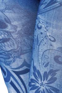 Leggings in Jeansoptik in blau
