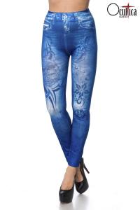 Leggings in Jeansoptik in blau