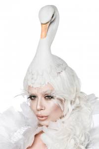 Märchenhaftes Swan Kostüm mit Bolero