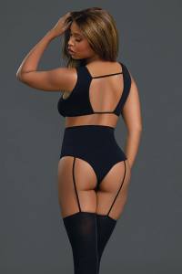 Nahtloser Bodystocking mit Strumpfhaltern