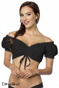 Schulterfreie Dirndl-Bluse Schwarz