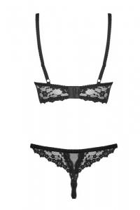 Schwarzes Dessous-Set mit Hebe-BH