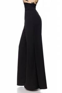 Schwarzes Marlenehose mit hohem Bund