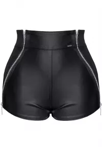 sexy Shorts mit Reißverschluss in schwarz
