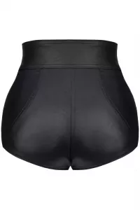 sexy Shorts mit Reißverschluss in schwarz