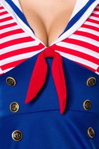 Süßes Marinekleid mit Matrosenkragen