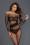 Bodystocking mit blickdichten Strickdetails