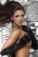 Die Handschuhe sind aus schwarze...