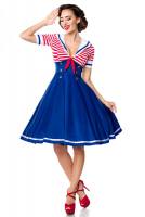 Marine-Kleid mit ausgestelltem R...